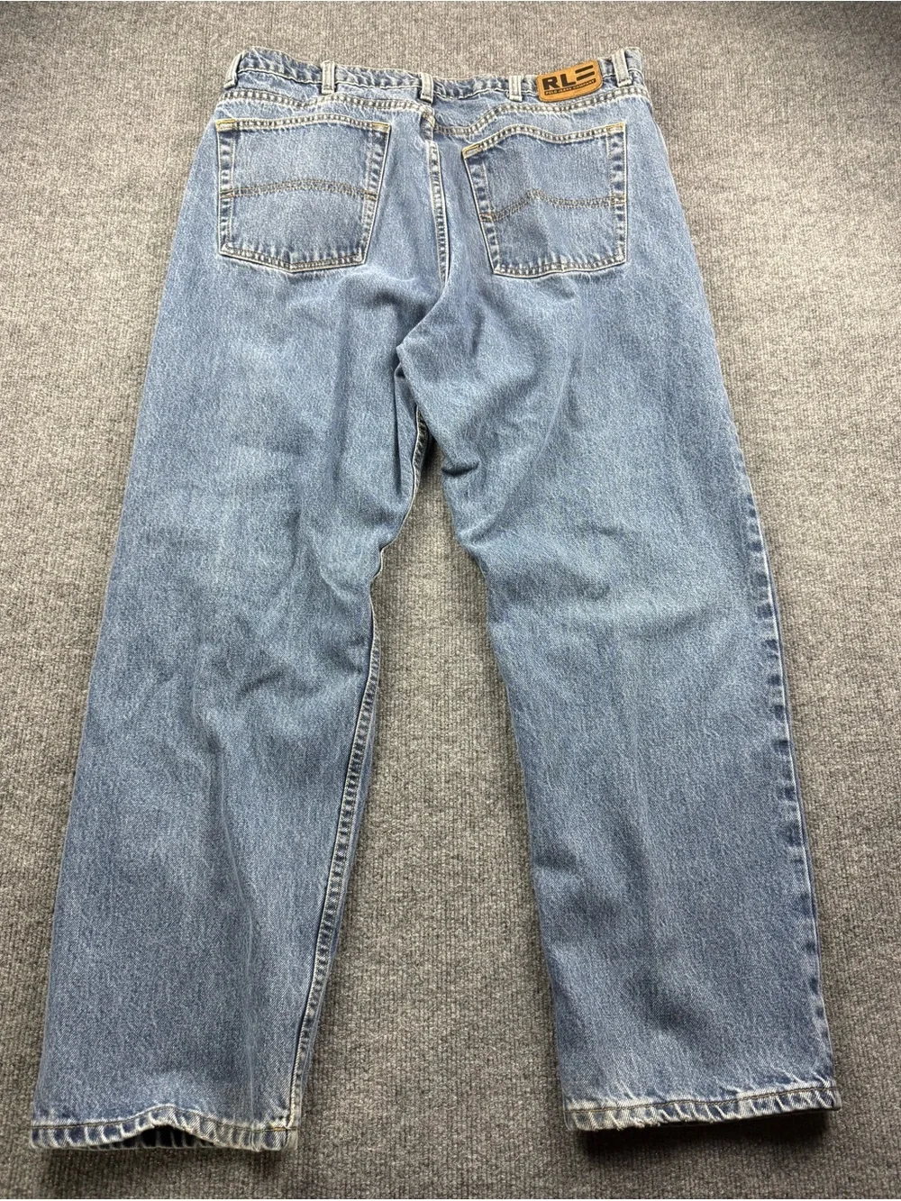 Ralph Lauren Y2K Classic Relaxed Blue Denim Jeans, Size 40x30